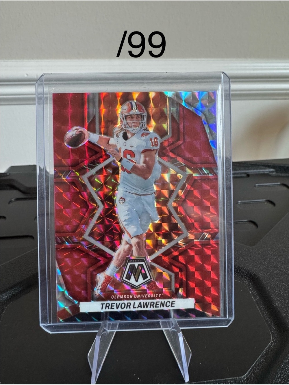 🔥 2023 Trevor Lawrence Panini Mosaic Red and Orange Prizm Draft Picks Prizm /99